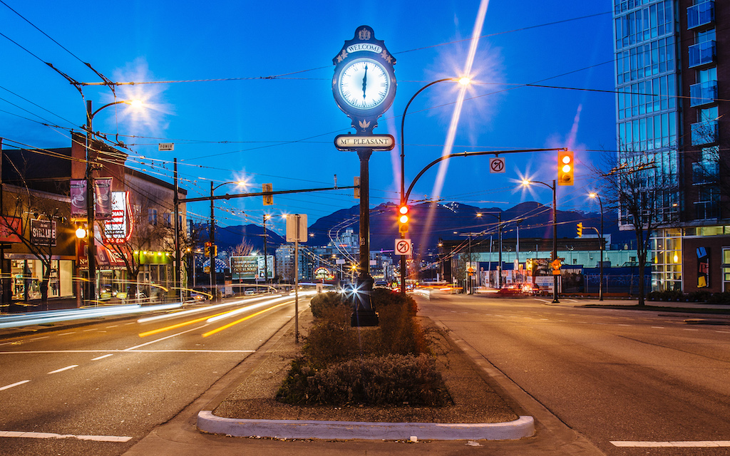 Mount Pleasant — clock tower and Main Street